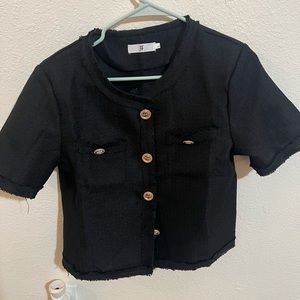 short black shirt